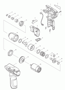 Part Location Diagram of 631813-4 Makita Led Circuit, Df030dw