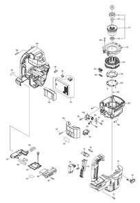 Fig-1 Diagram and Parts List for GMH01M1  Makita Demolition Hammer