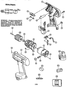 Cordless Driver Drill Diagram and Parts List for 6233DWAE  Makita Drill