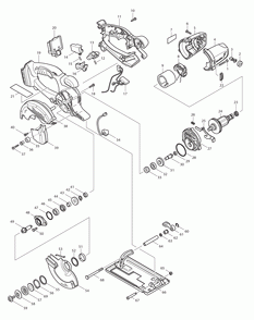 Page 1 Diagram and Parts List for XSC01T  Makita Saw