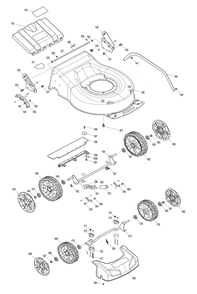 Fig-2 Diagram and Parts List for XML03Z  Makita Lawn Mower
