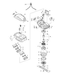 Fig-1 Diagram and Parts List for XML08Z  Makita Lawn Mower