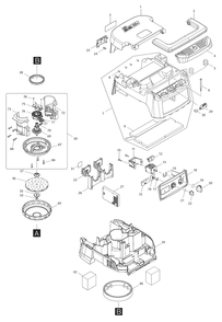 Fig-0 Diagram and Parts List for XCV21ZX  Makita Canister Vacuum
