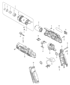 Fig-0 Diagram and Parts List for DF012D  Makita Cordless Drill