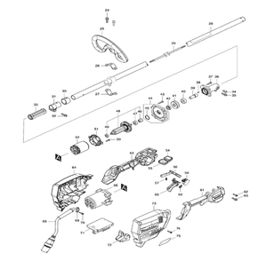 Part Location Diagram of 140K37-2 Makita Indication Circuit Complete