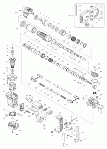 Page 1 Diagram and Parts List for HM1111C  Makita Demolition Hammer