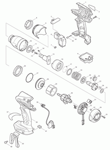 Part Location Diagram of CB448 Makita Carbon Brush Set