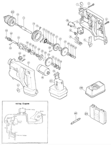 Diagram Diagram and Parts List for 6400D  Makita Cordless Drill