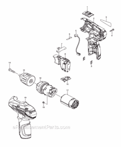 Page A Diagram and Parts List for FD02W  Makita Cordless Drill
