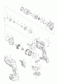 Part Location Diagram of 233619-2 Makita Torsion Spring