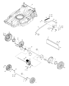 Fig-2 Diagram and Parts List for XML11Z  Makita Lawn Mower