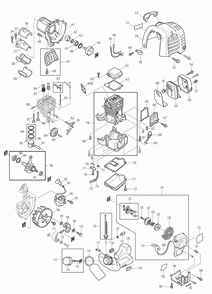 Page 3 Diagram and Parts List for EBH253L Type 1 Makita Trimmer