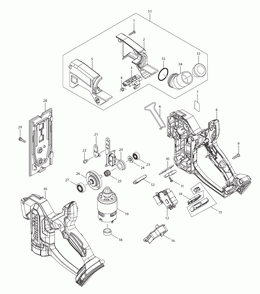 Part Location Diagram of 212077-5 Makita Needle Cage, Xds01