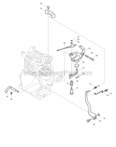 Part Location Diagram of 227-42201-03 Makita Governor Shaft