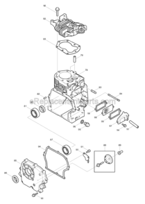 Page E Diagram and Parts List for G1300R  Makita Generator