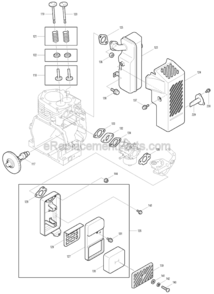 Page G Diagram and Parts List for G1300R  Makita Generator