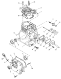 Crankcase_And_Cylinder_Head Diagram and Parts List for G2400R  Makita Generator