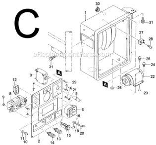 Page B Diagram and Parts List for G2800R  Makita Generator