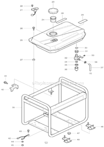 Page B Diagram and Parts List for G3510R  Makita Generator