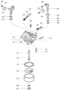 Page E Diagram and Parts List for G3511R  Makita Generator
