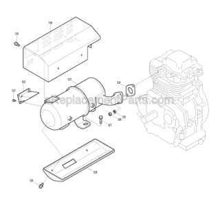 Page E Diagram and Parts List for G4100R  Makita Generator