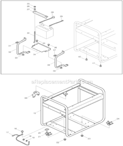 Part Location Diagram of 390-54455-08 Makita Battery Cord (+)