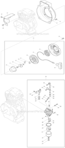 Page H Diagram and Parts List for G4101R  Makita Generator
