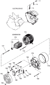 Page H Diagram and Parts List for G4300L  Makita Generator