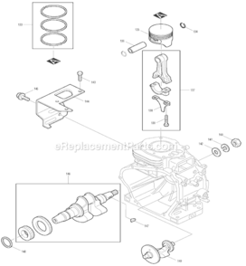 Part Location Diagram of 246-52701-12 Makita Cylinder Baffle Unit