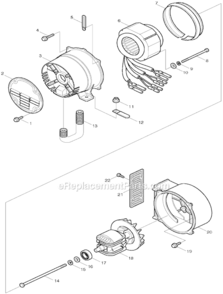 Page A Diagram and Parts List for G5711R  Makita Generator