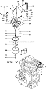 Page K Diagram and Parts List for G6100R  Makita Generator
