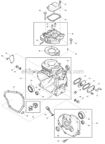 Page F Diagram and Parts List for G6100R  Makita Generator