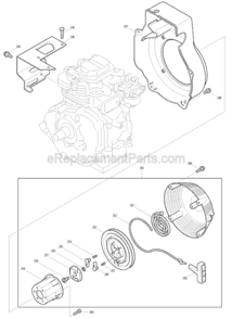 Page J Diagram and Parts List for G6101R  Makita Generator
