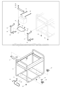 Page B Diagram and Parts List for G6101R  Makita Generator