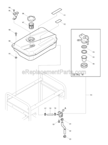 Page D Diagram and Parts List for G6101R  Makita Generator