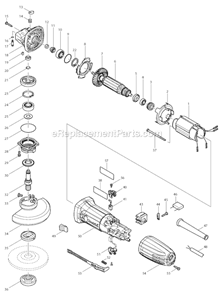 Page A Diagram and Parts List for GA4530  Makita Angle Grinder