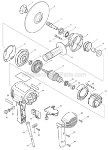 Part Location Diagram of 651297-0 Makita Switch