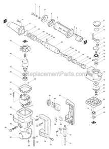 Page A Diagram and Parts List for HK1810  Makita Hammer Drill