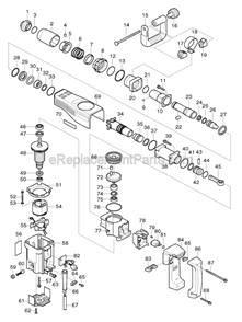 Page A Diagram and Parts List for HM1140C  Makita Demolition Hammer