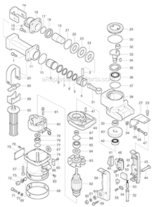 Part Location Diagram of 922451-6 Makita Hex. Socket Head Bolt M8x30