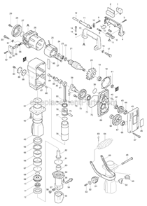 Page A Diagram and Parts List for HM1303  Makita Demolition Hammer