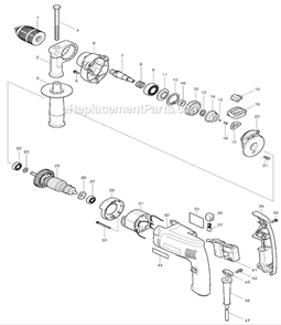 Part Location Diagram of 763192-3 Makita Keyless Chuck