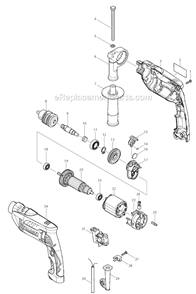 Part Location Diagram of 345399-9 Makita PLATE, HP1621F