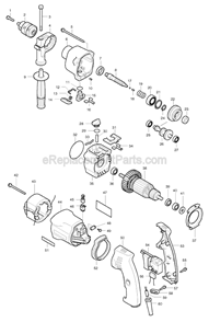 Page A Diagram and Parts List for HP2032  Makita Hammer Drill