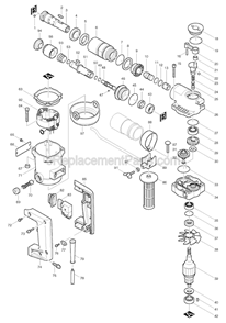 Part Location Diagram of 315145-4 Makita Grip Base