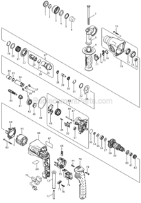Part Location Diagram of 267130-2 Makita Flat Washer 9