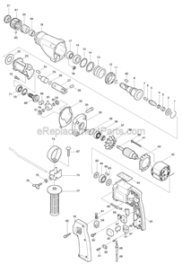 Page A Diagram and Parts List for HR2000  Makita Hammer Drill
