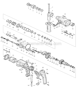 Page A Diagram and Parts List for HR2470F  Makita Hammer Drill