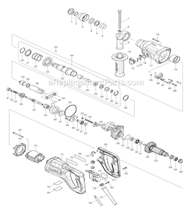 Part Location Diagram of 451247-3 Makita Handle Cover