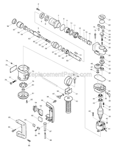Page A Diagram and Parts List for HR2511  Makita Hammer Drill